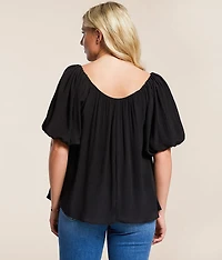 Puff Sleeve A-Line Top