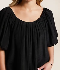 Puff Sleeve A-Line Top