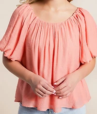 Puff Sleeve A-Line Top