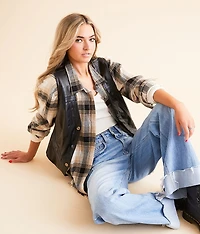 Faux Leather Vest