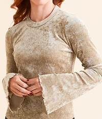 Rhinestone Velvet Top