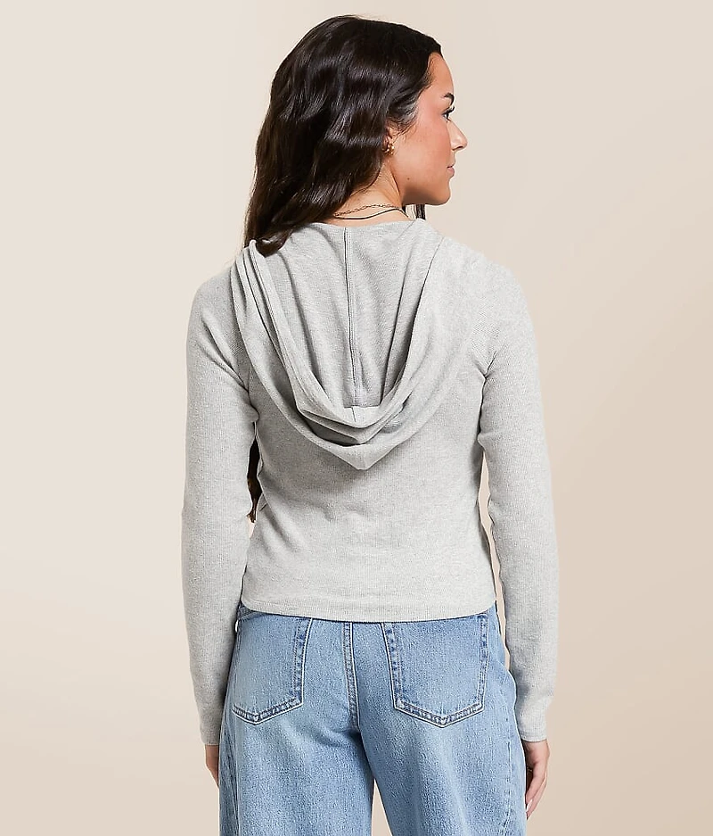 Brushed Knit Hooded Top