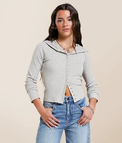 FITZ + EDDI Brushed Knit Hooded Top