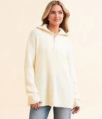 Half Zip Collared Sweater