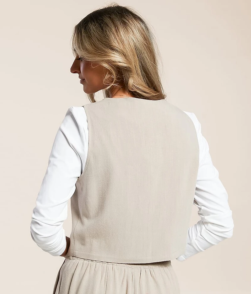 Linen Blend Vest