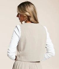 Linen Blend Vest