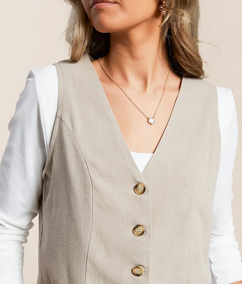 Linen Blend Vest