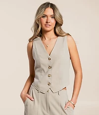 Linen Blend Vest