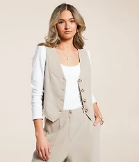 Linen Blend Vest