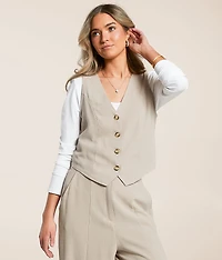 Linen Blend Vest