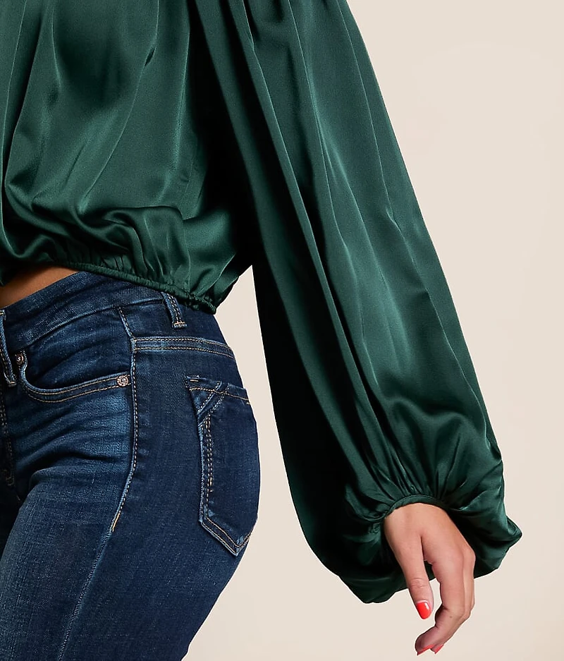 Off The Shoulder Satin Top