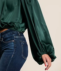 Off The Shoulder Satin Top