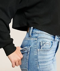 Mock Neck Cropped Top