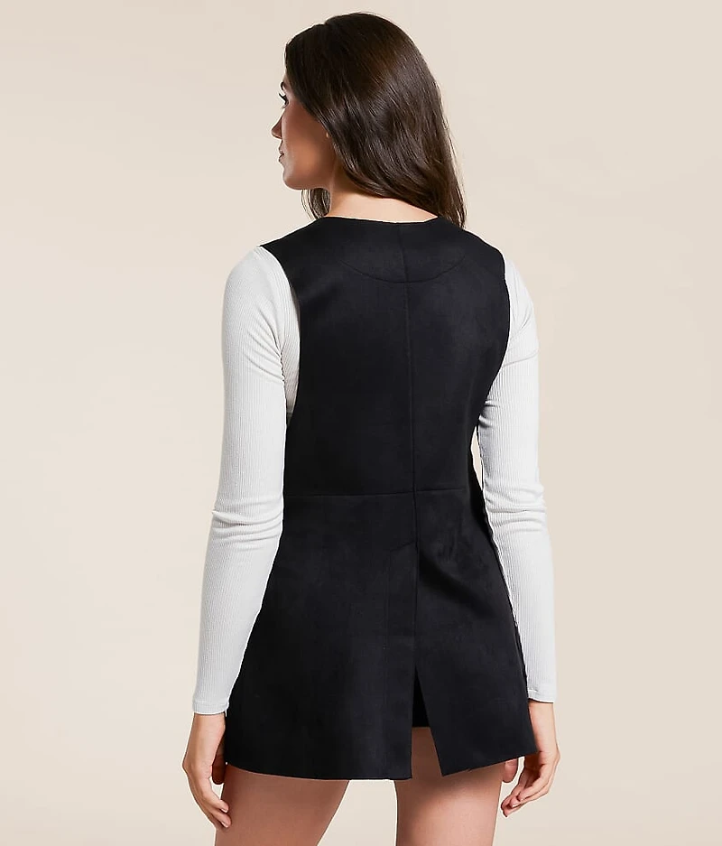 Studded Faux Suede Vest