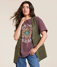 Studded Faux Suede Vest