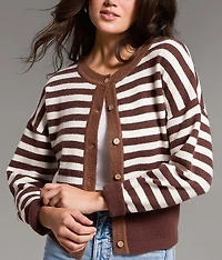 Striped Cardigan Sweater
