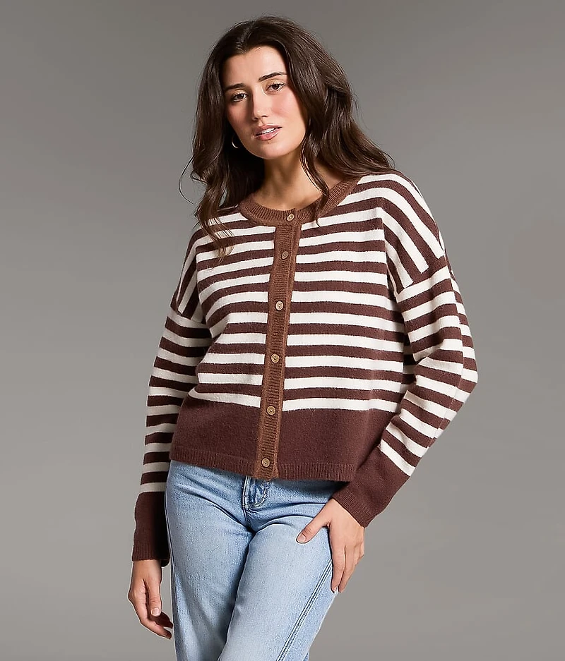 Striped Cardigan Sweater