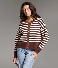 Striped Cardigan Sweater