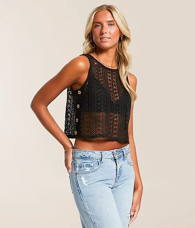 Hyfve Crochet Cropped Tank Top