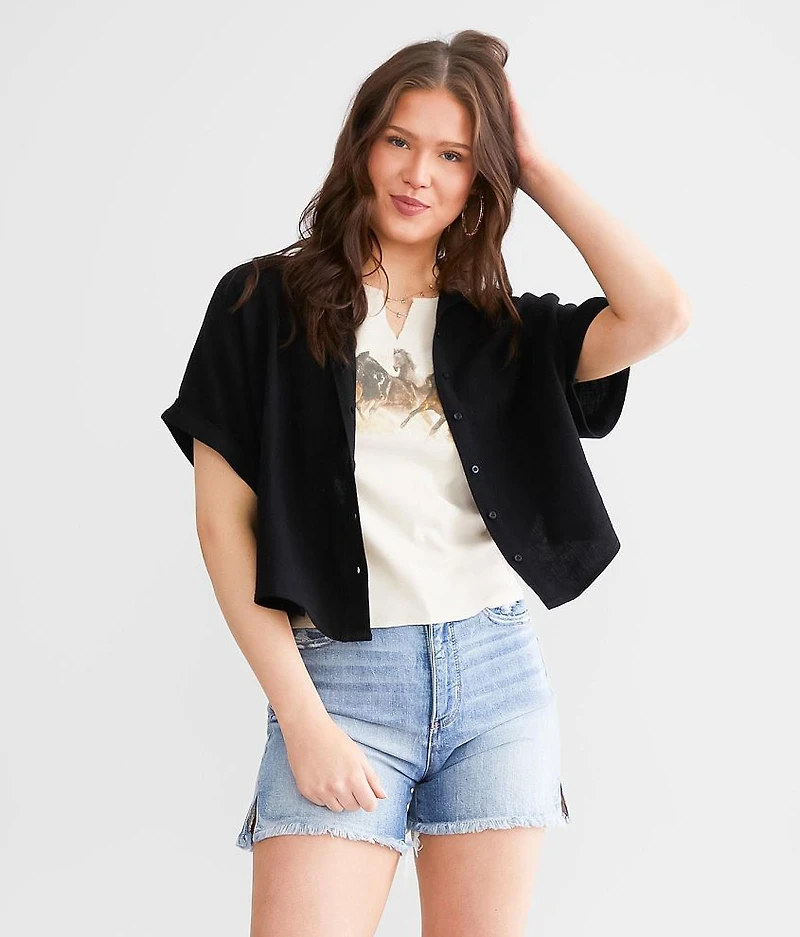 Too Shy Cropped Boxy Top