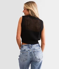 Cropped Sweater Tank Top