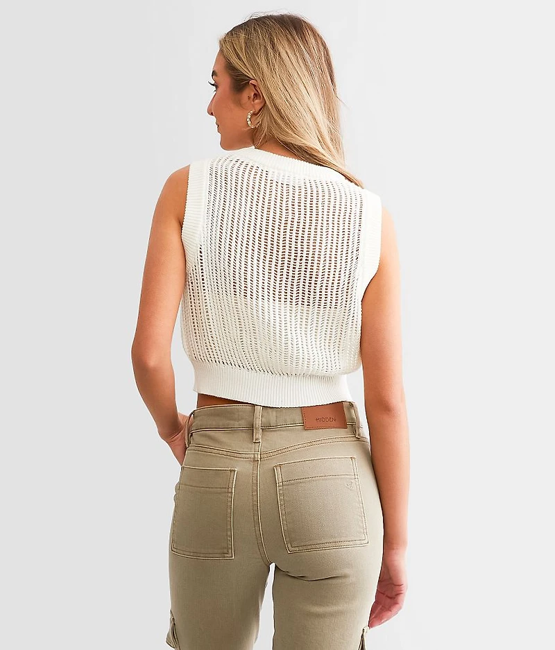 Cropped Sweater Tank Top