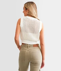 Cropped Sweater Tank Top