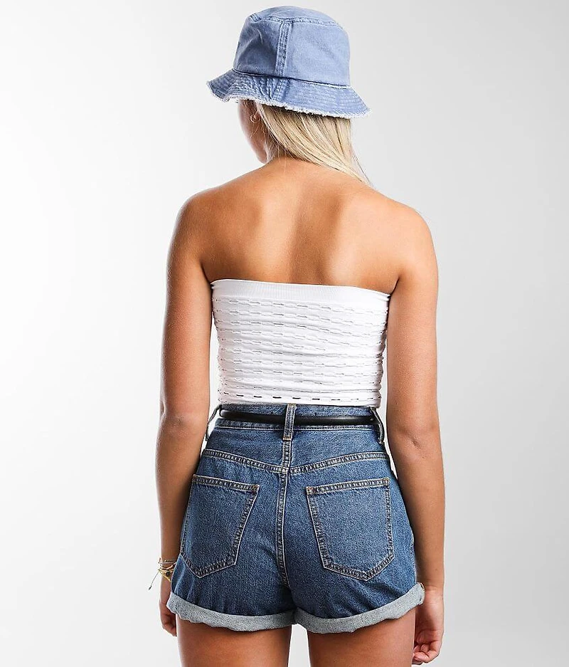 Textured Laser Cut Tube Top