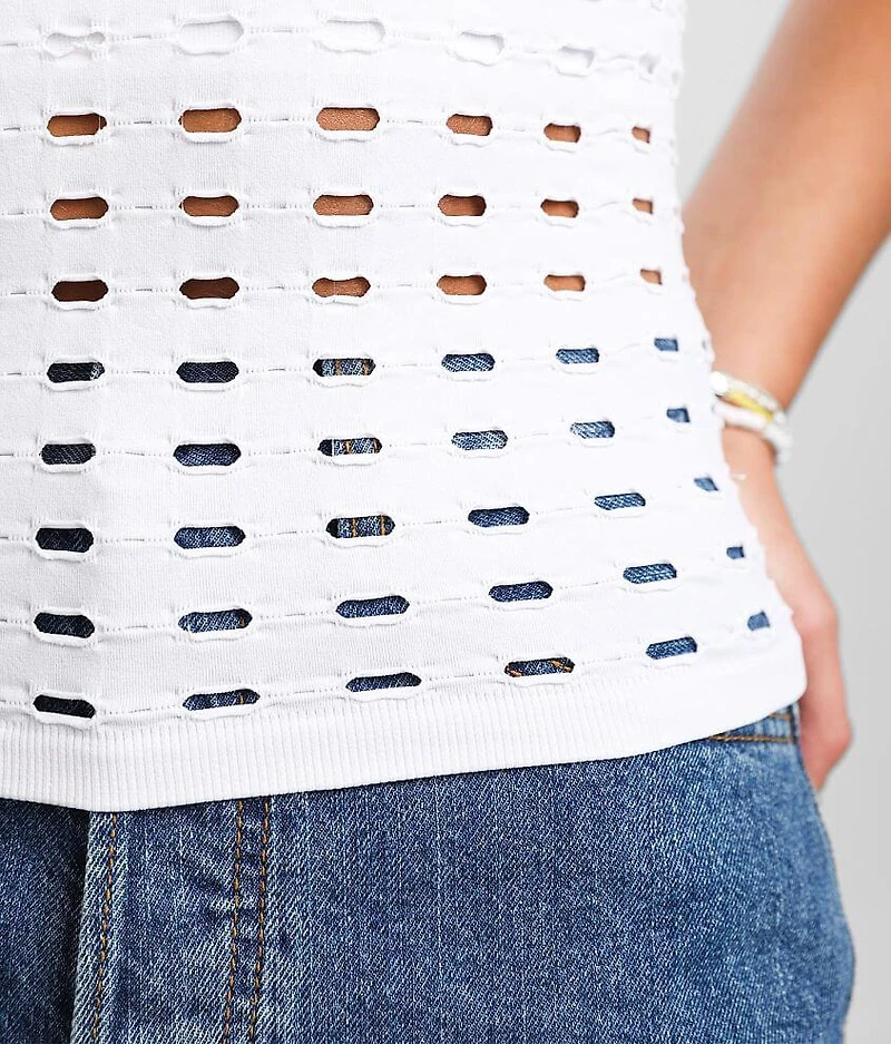Textured Laser Cut Tube Top