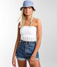 Textured Laser Cut Tube Top