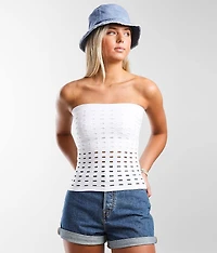 Textured Laser Cut Tube Top
