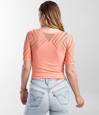 Laser Cut Cropped Top