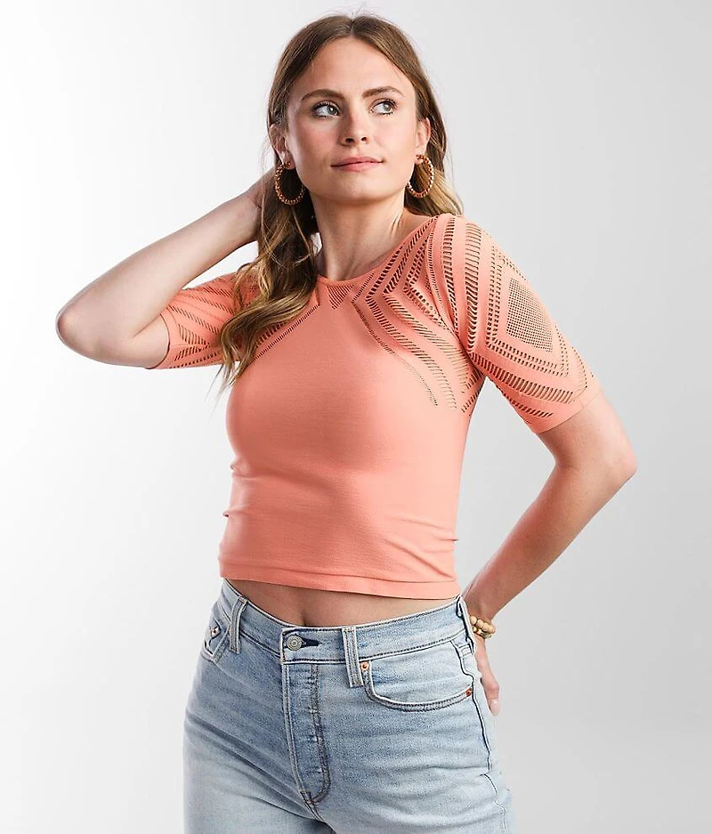 Laser Cut Cropped Top