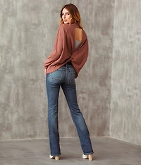 Twisted Open Back Pullover