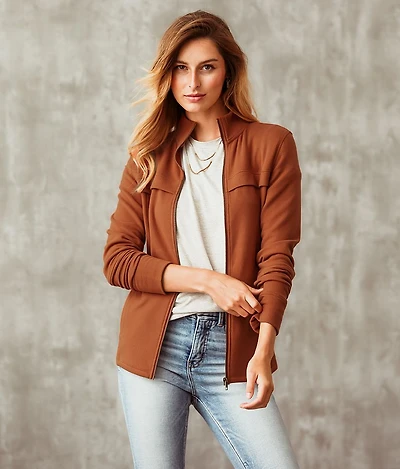Brushed Knit Jacket