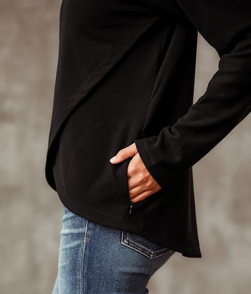 Asymmetrical Quarter Zip Pullover