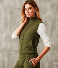 Brushed Mock Neck Vest
