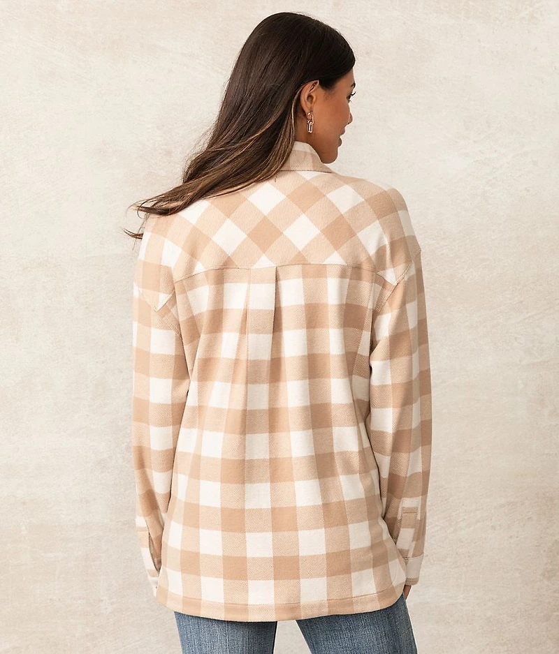 Aurora Plaid Knit Shacket
