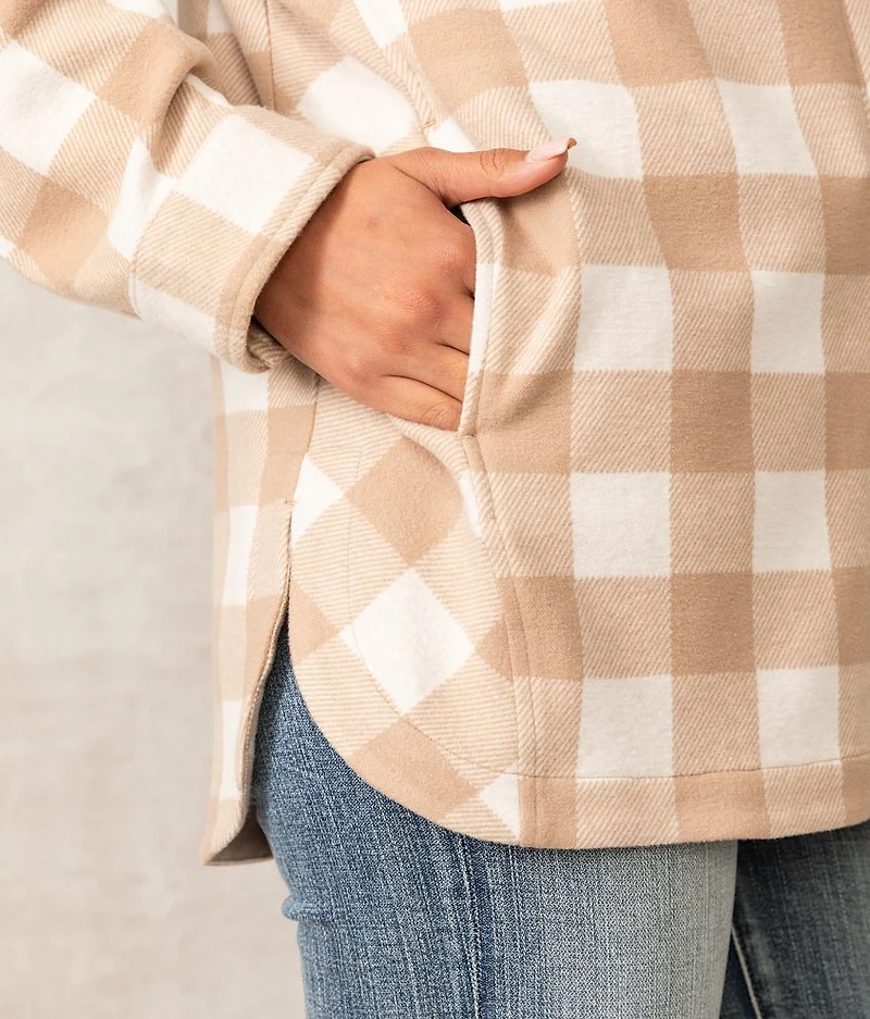 Aurora Plaid Knit Shacket
