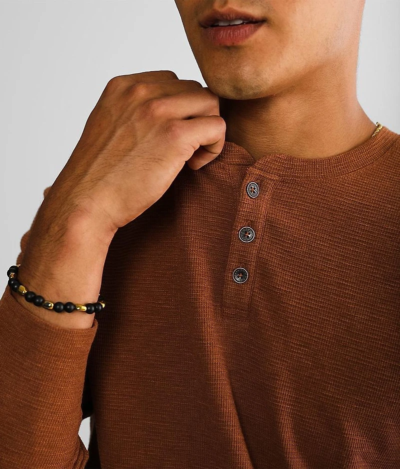 Textured Knit Henley