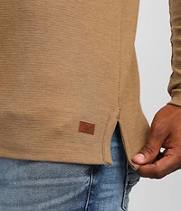 Outpost Makers Textured Knit Henley Hoodie