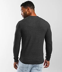 Brushed Knit Henley