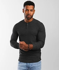 Brushed Knit Henley