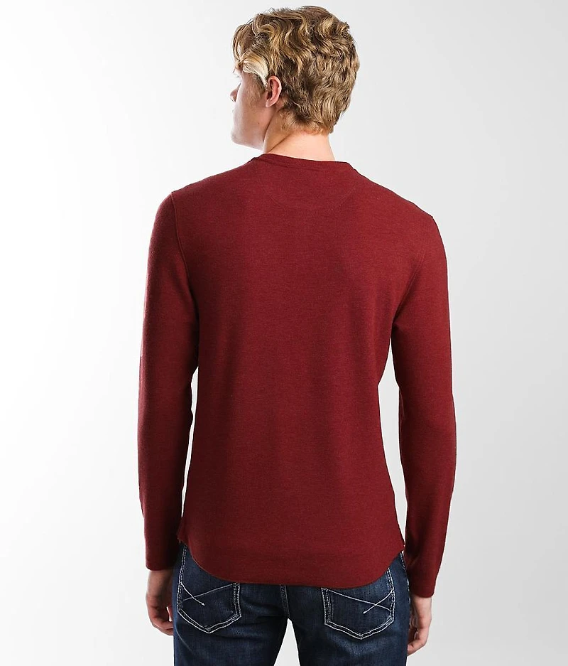 Brushed Knit Henley