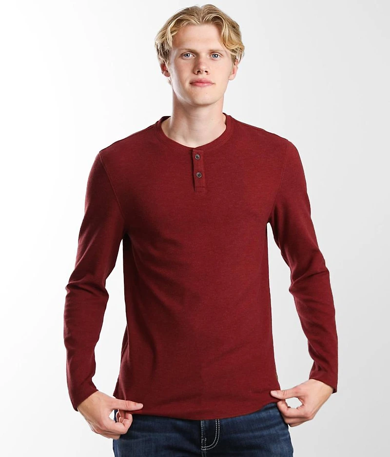 Brushed Knit Henley