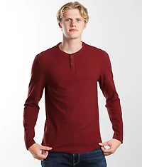 Brushed Knit Henley