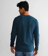 Brushed Knit Henley