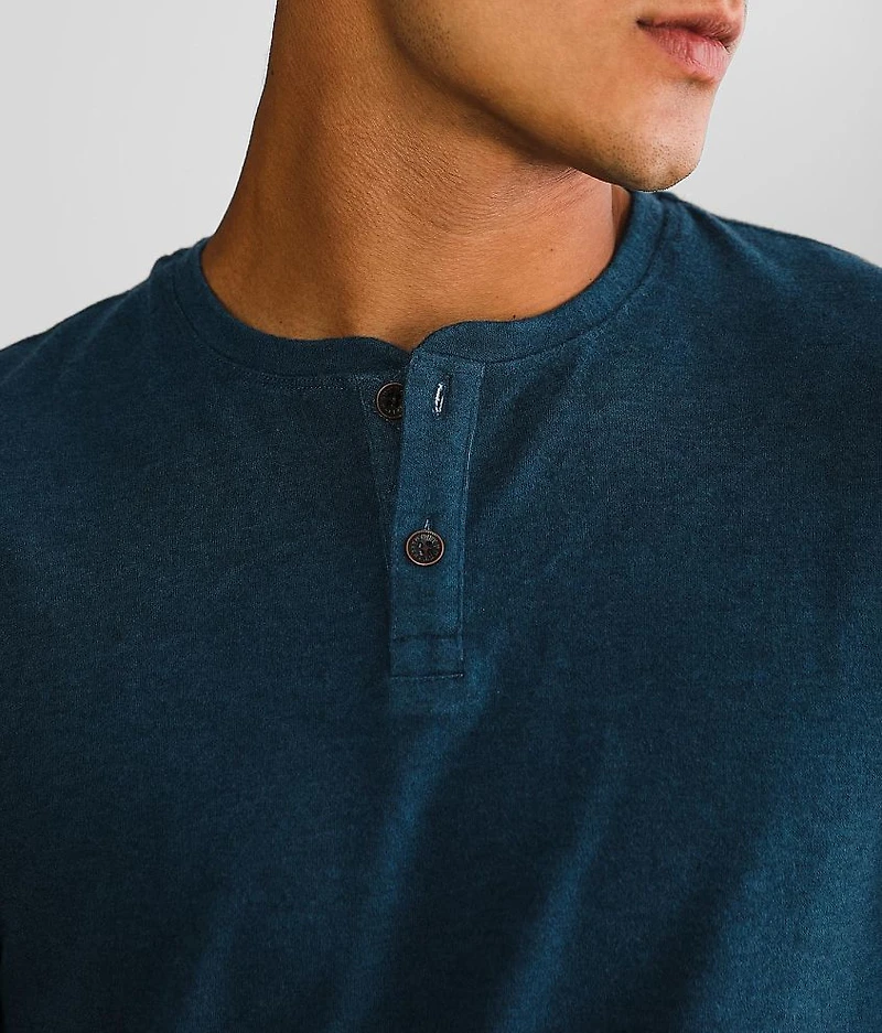 Brushed Knit Henley