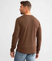 Brushed Knit Henley