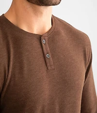 Brushed Knit Henley